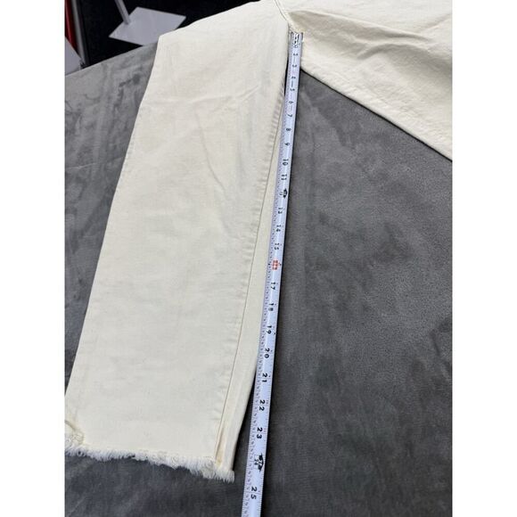 Isabel Marant Etoile Rachelle Wide-Leg Cream Jeans Size 28 High Waist - Picture 12 of 15